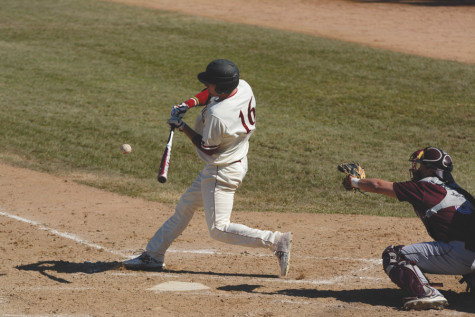 Junior outfielder Evan Cordell helps the Pipers score a win against the Auggies last Thursday, April 10.