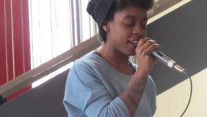 Senior Taylor Seaberg performs at a Music in the Forum event held during convo hour on Thursdays. 