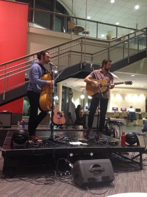 Tall Heights jamming in the Anderson Center forum on April 8. 