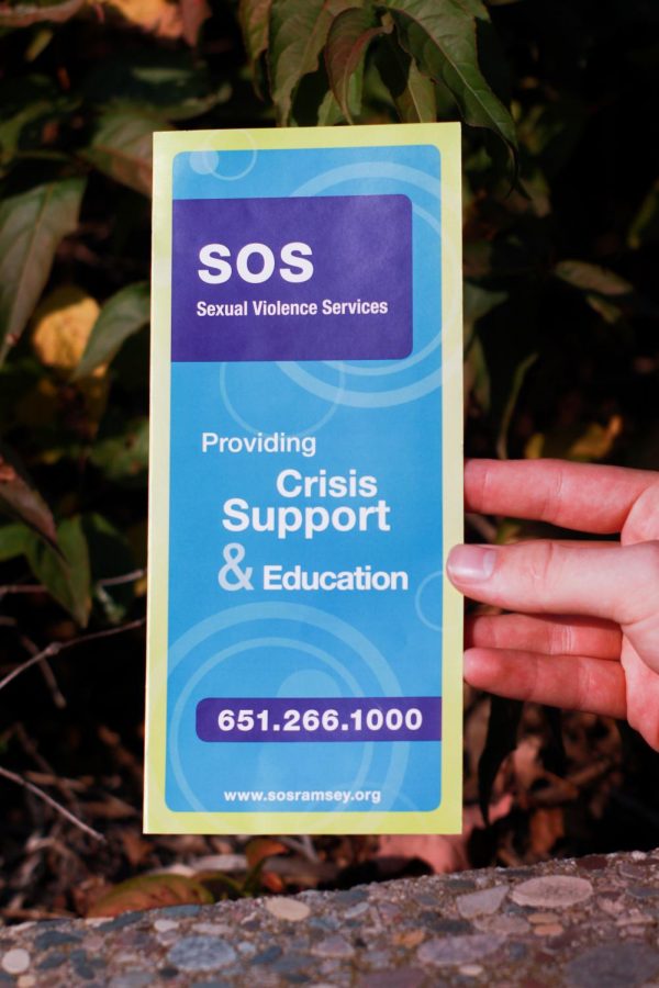 A SOS phamplet with contact information 