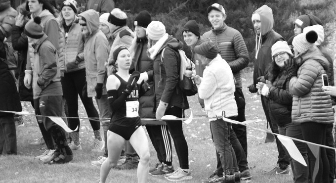 A hamline cross country athlete competing